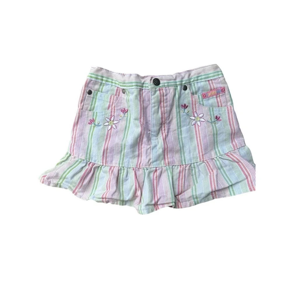 Y2K Nickelodeon Dora the Explorer Pink Floral Skirt Ruffle 4T Kids‎ Girls 2005